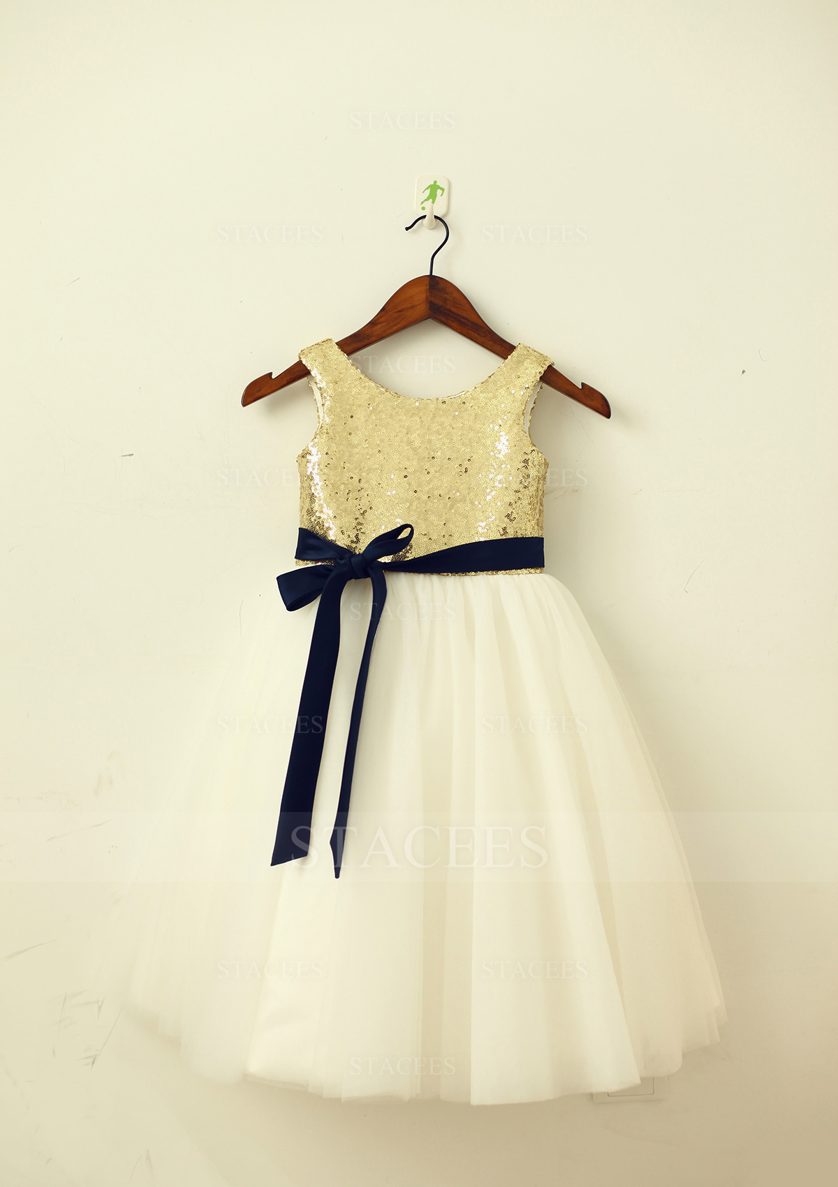 Vestido línea a/princesa escote redondo tul lentejuelas hasta la rodilla vestido de pajecitas