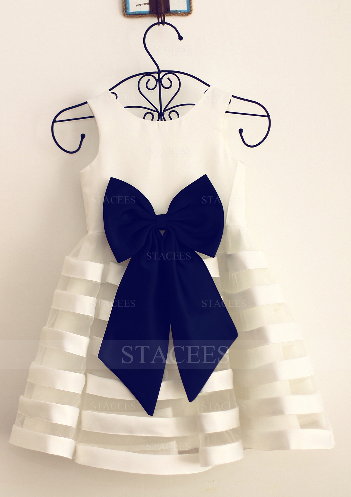 Vestido línea a/princesa escote redondo satén tul hasta la rodilla vestido de pajecitas