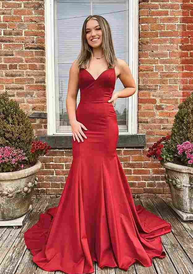 red mermaid prom dress with train Red Sequins Mermaid Off the Shoulder Long Prom Dresses With Train, MP1052