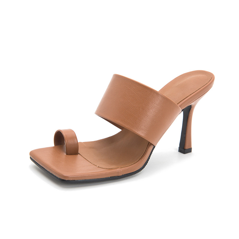 Peep Toe Sandals Stiletto Heel PU Outdoor Fashion Shoes