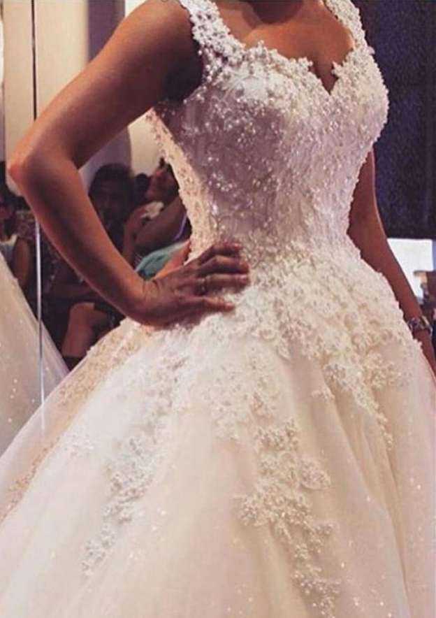 Tulle Sweep Train Ball Gown Sleeveless Sweetheart Covered Button Wedding Dress With Beaded