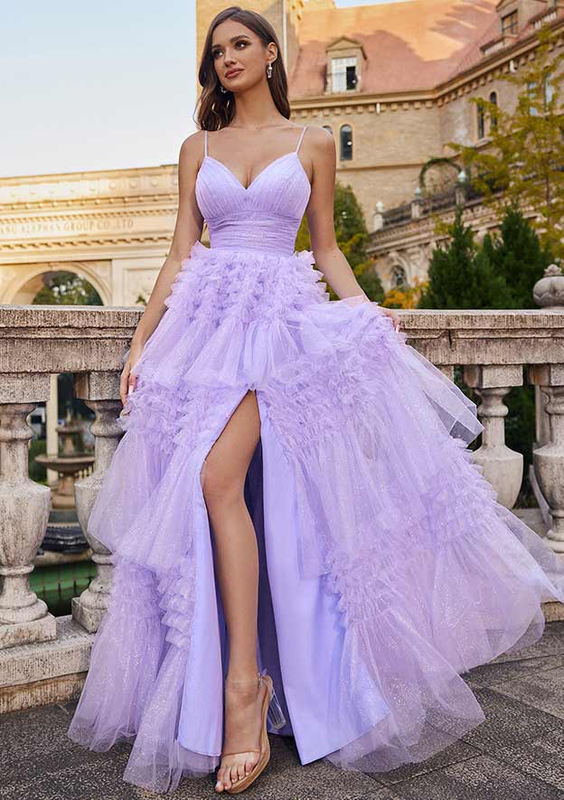 purple shimmer prom dress Purple Glitter Dress Purple Sequin Evening Gown Purple Sequin Special Occasion Dresses