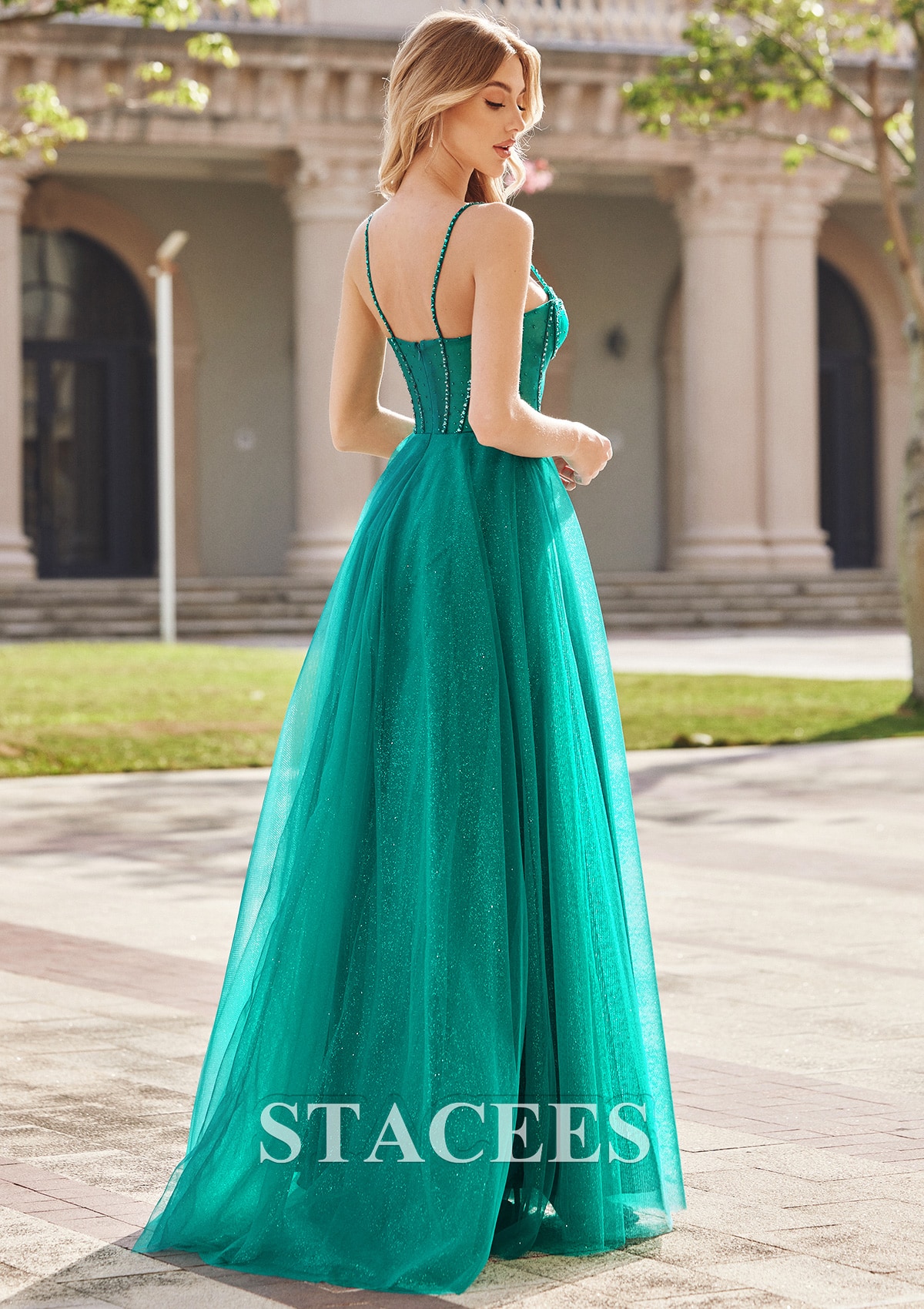 teal green prom dresses ZAPAKA Women Light Green Prom Dress with Appliques Mermaid Lace-Up Back Party Dress, Light Green / US26W