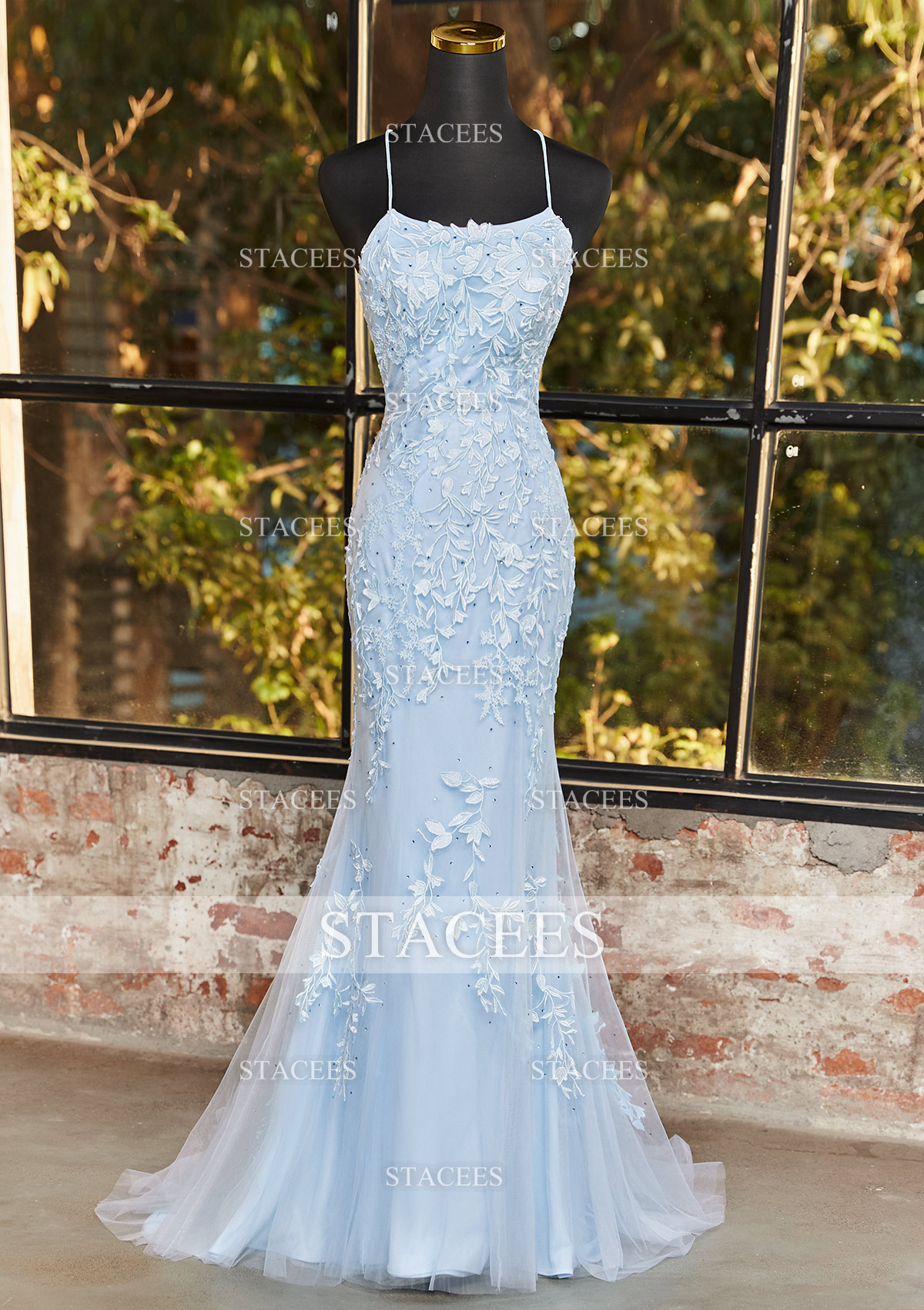blue lace prom dress Navy Tulle A-line V-neck Dresses, Long Formal Dresses, MP642 Hundreds of styles for your next event. Stacees 2026 Prom Dress Mermaid