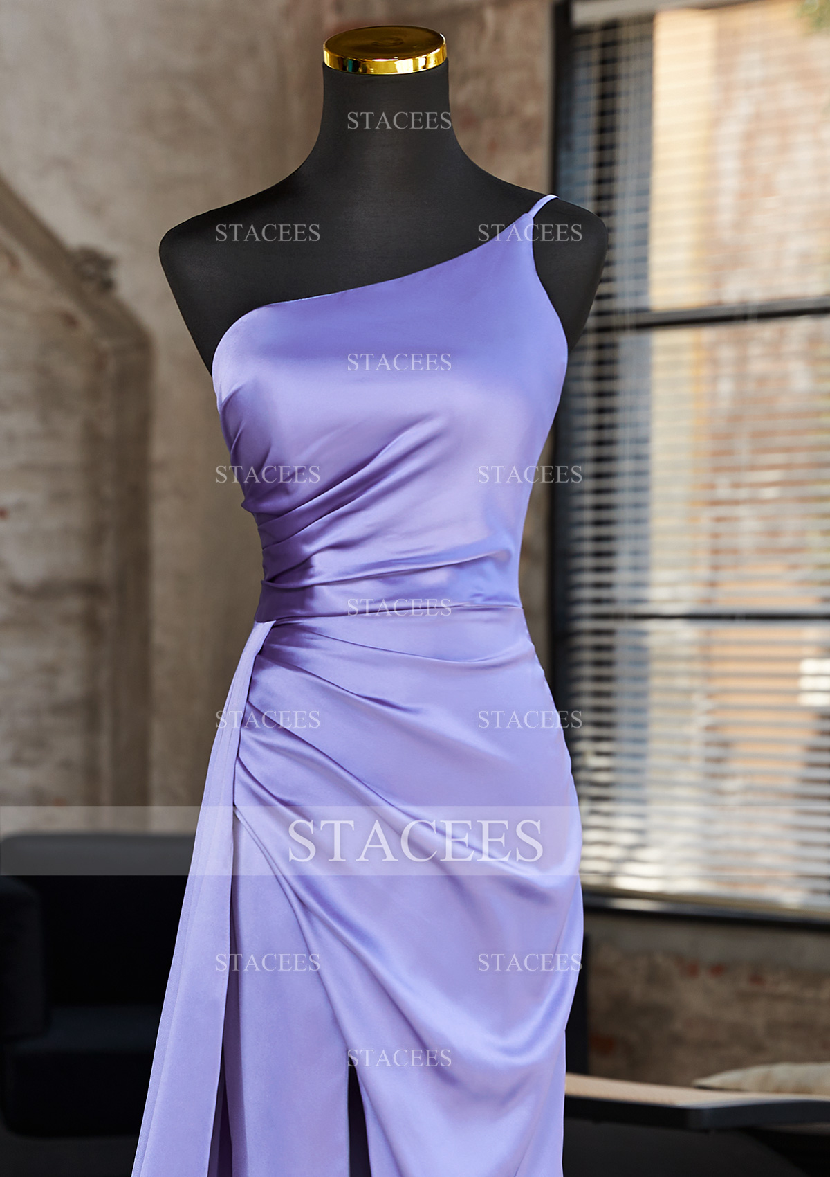 sheath column one shoulder dress Sheath/Column One-Shoulder Sexy Prom Dress with Split Front Angrila