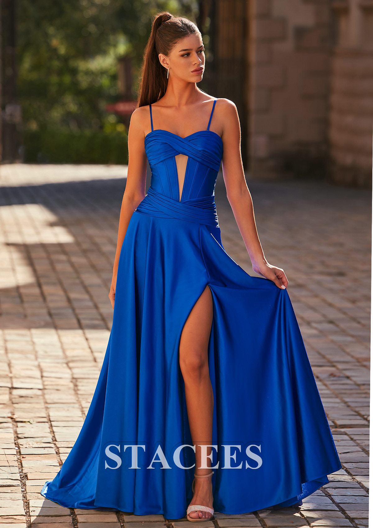 corset prom dress no slit Corset Prom Dresses