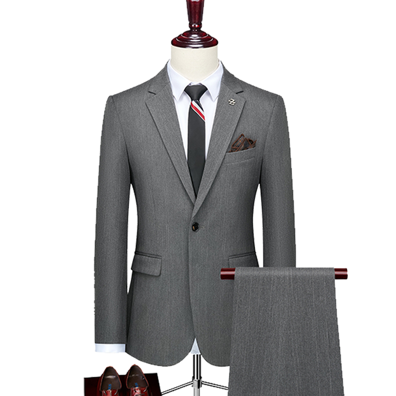 Revers cranté simple boutonnage 2 pièces costume homme pour mariage