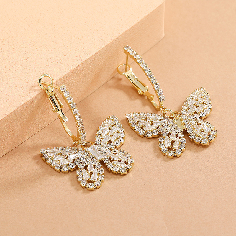 Pendientes de zirconio cúbico y strass exquisitos para chica
