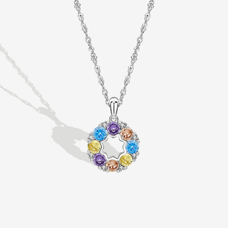 Magnifique doux argent S925 colliers avec zircone cubique