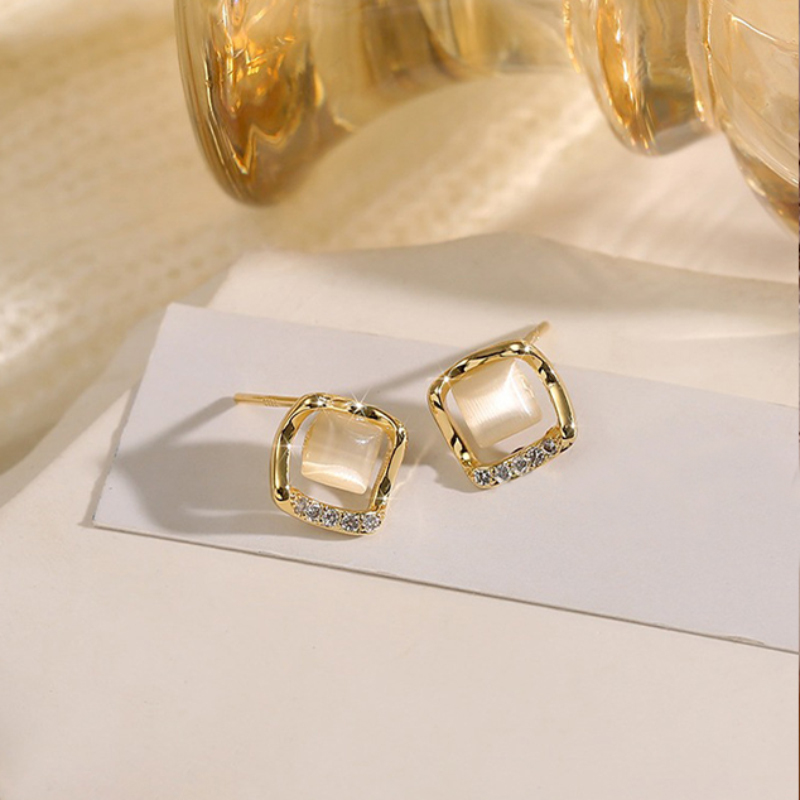 Dorado Pendientes de moda aleación resina para mujer - STACEES