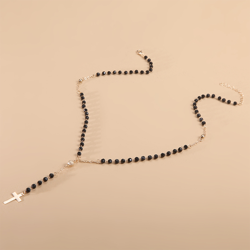 Charmant unique croix alliage colliers avec cristal