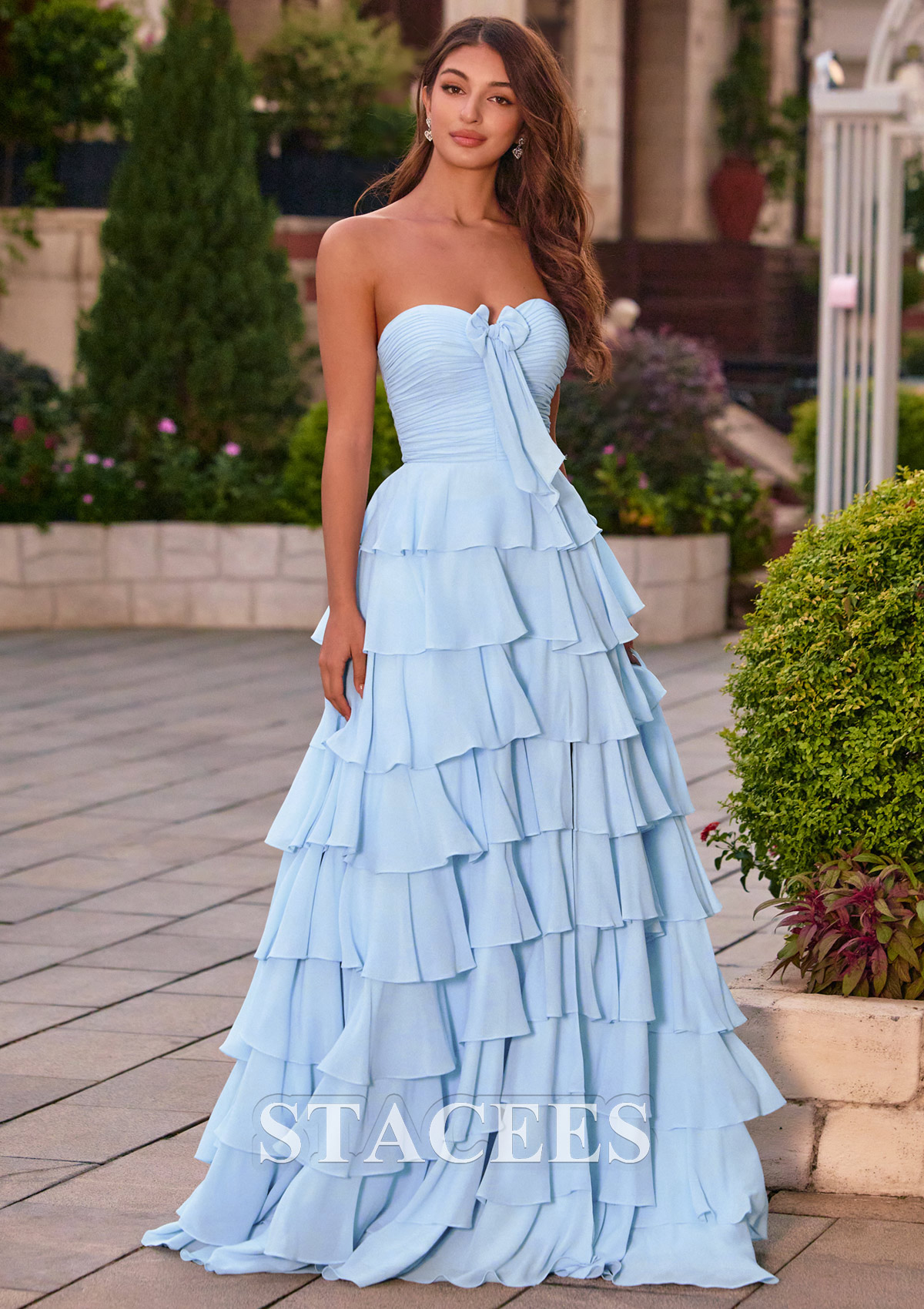 ruffled chiffon dresses A-line Off-the-Shoulder Short Sleeve Short/Mini Chiffon Homecoming Dress with Ruffles S7325H - Homecoming Dresses