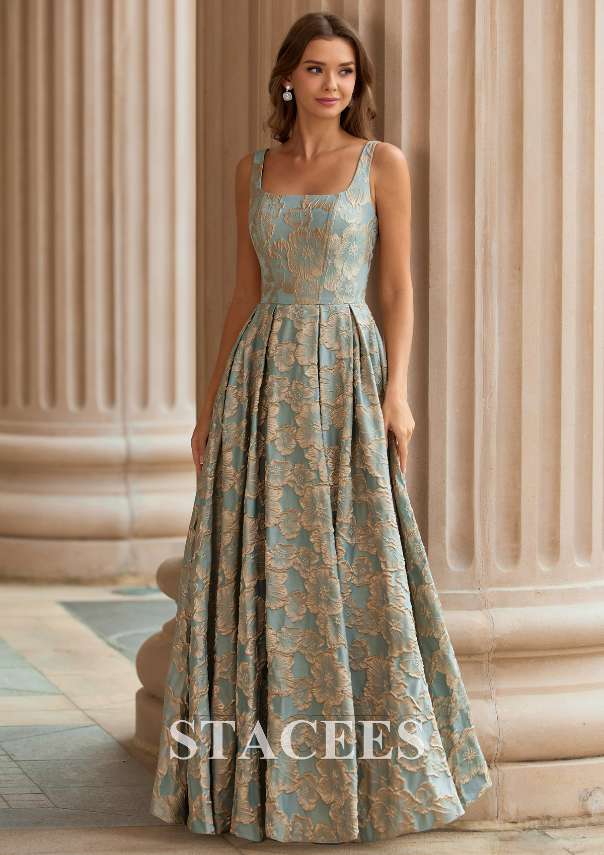 long elegant floral dresses Elegant Floral Maxi Dress For Summer Beach Days