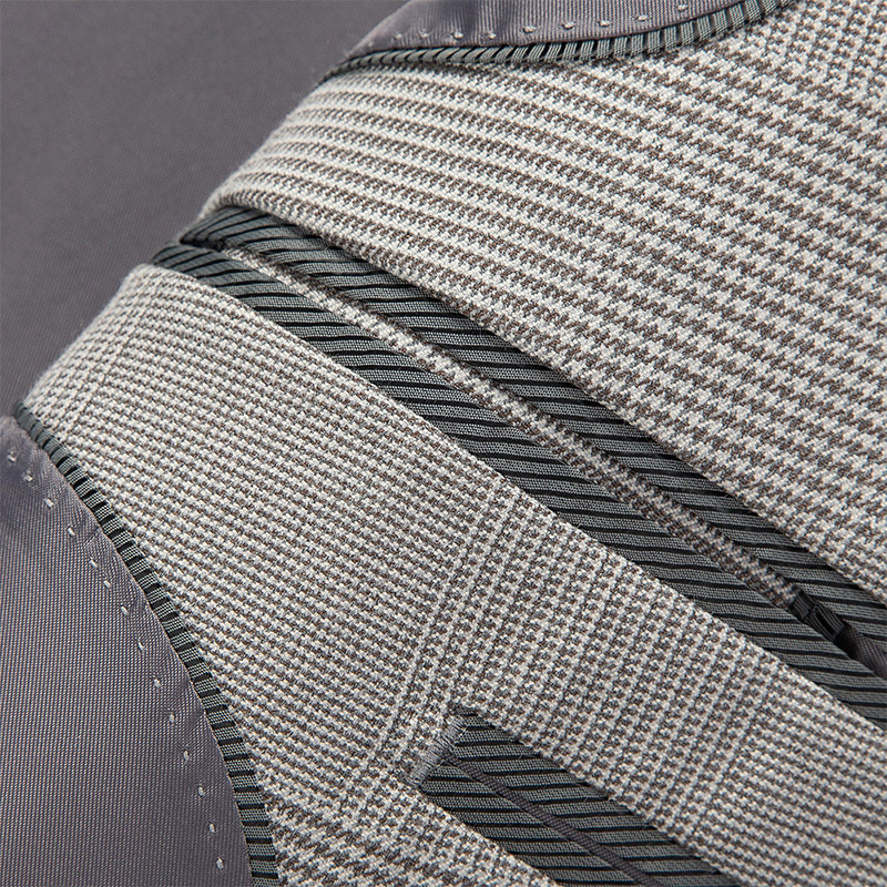 As picture Plaid Peak Lapel Single Breasted 3 Piece Men's Prom Suit - STACEES